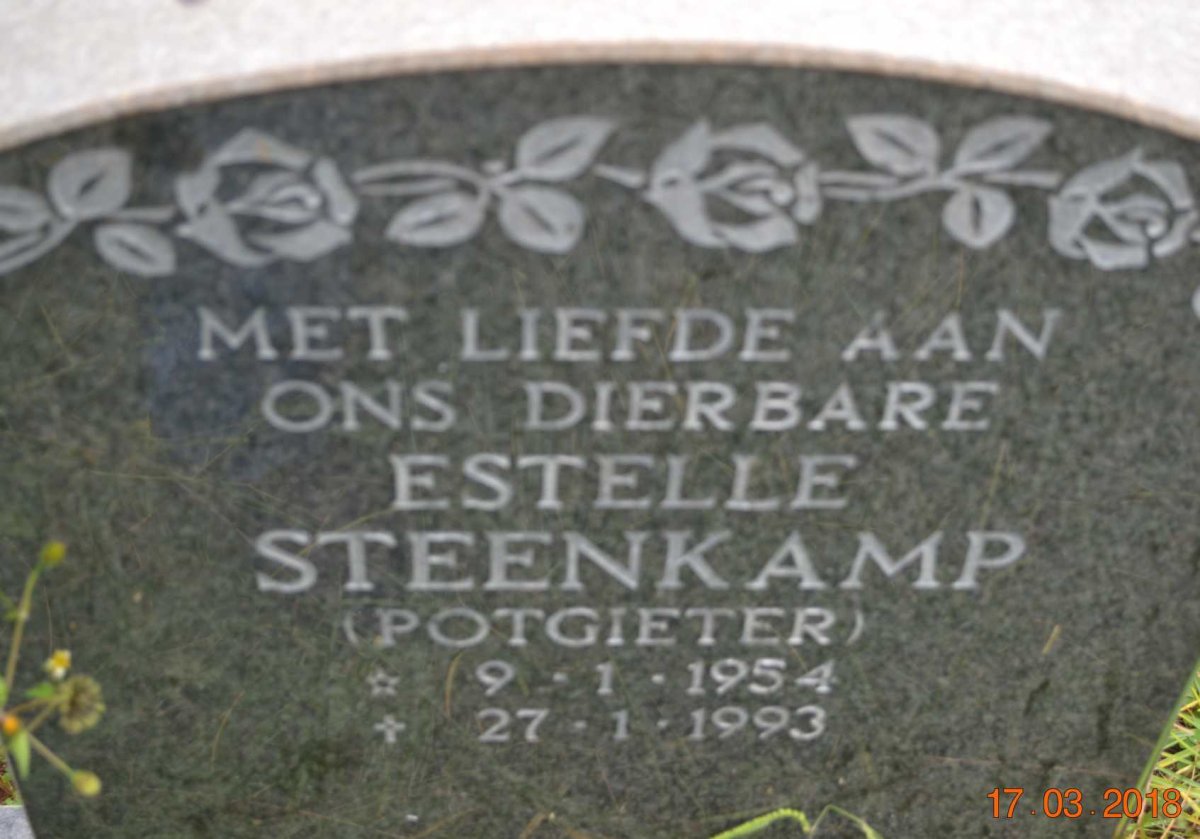 STEENKAMP Estelle nee POTGIETER 1954-1993