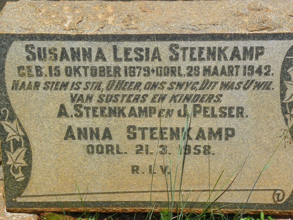 STEENKAMP Susanna Lesia 1879-1942 :: STEENKAMP Anna -1958