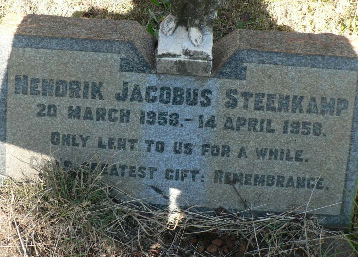 STEENKAMP Hendrik Jacobus 1958-1958