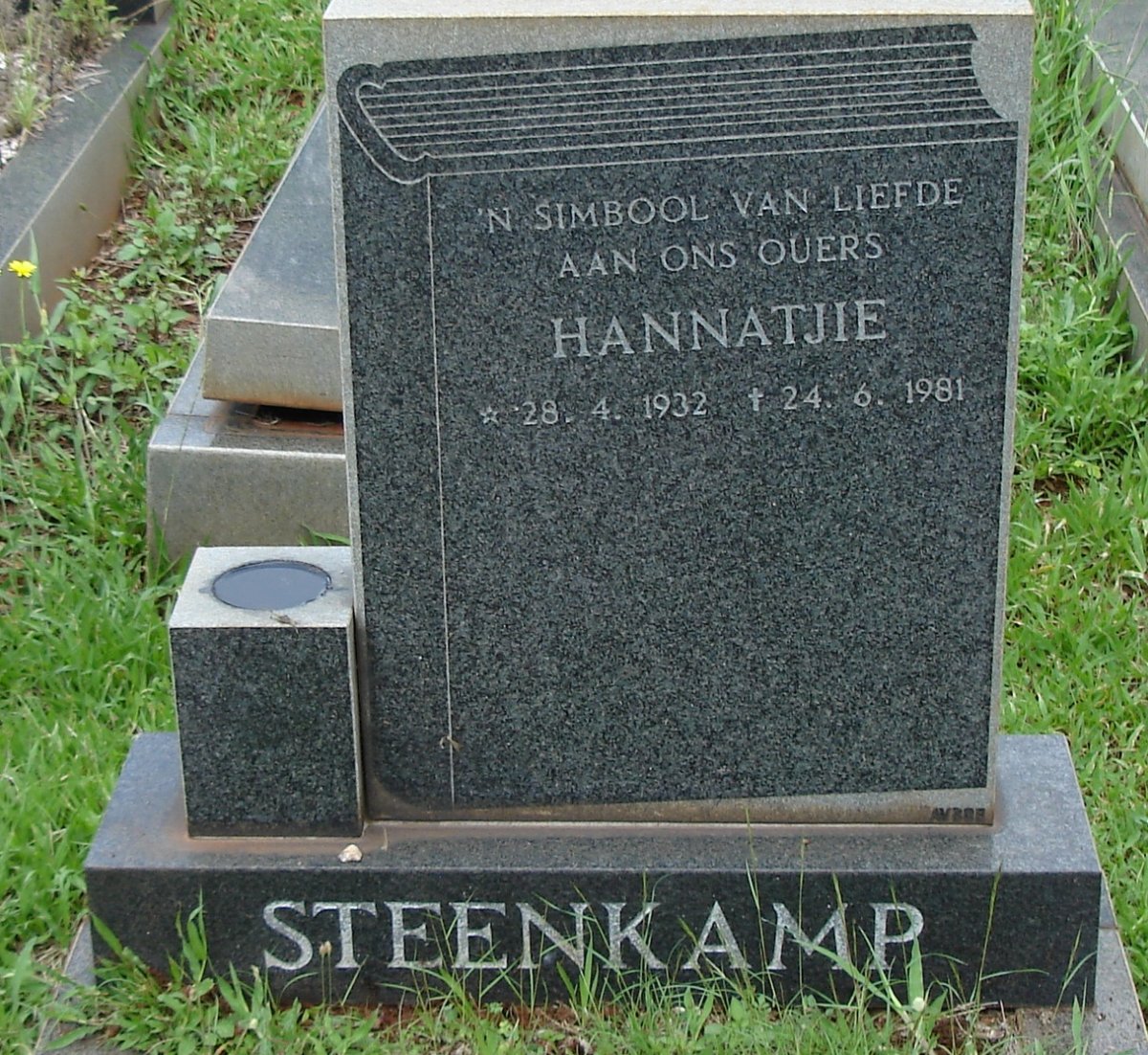 STEENKAMP Hannatjie 1932-1981
