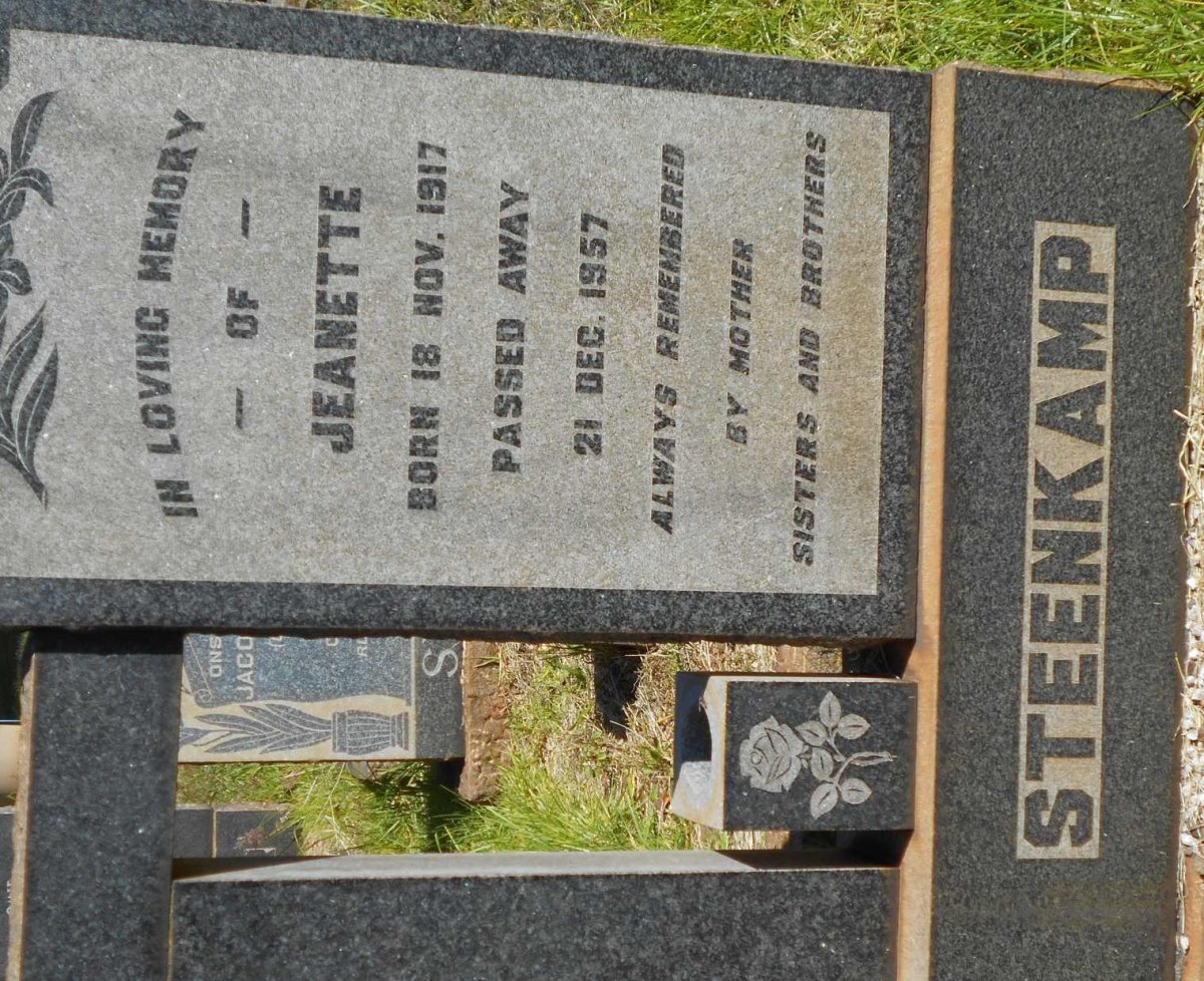 STEENKAMP Jeanette 1917-1957