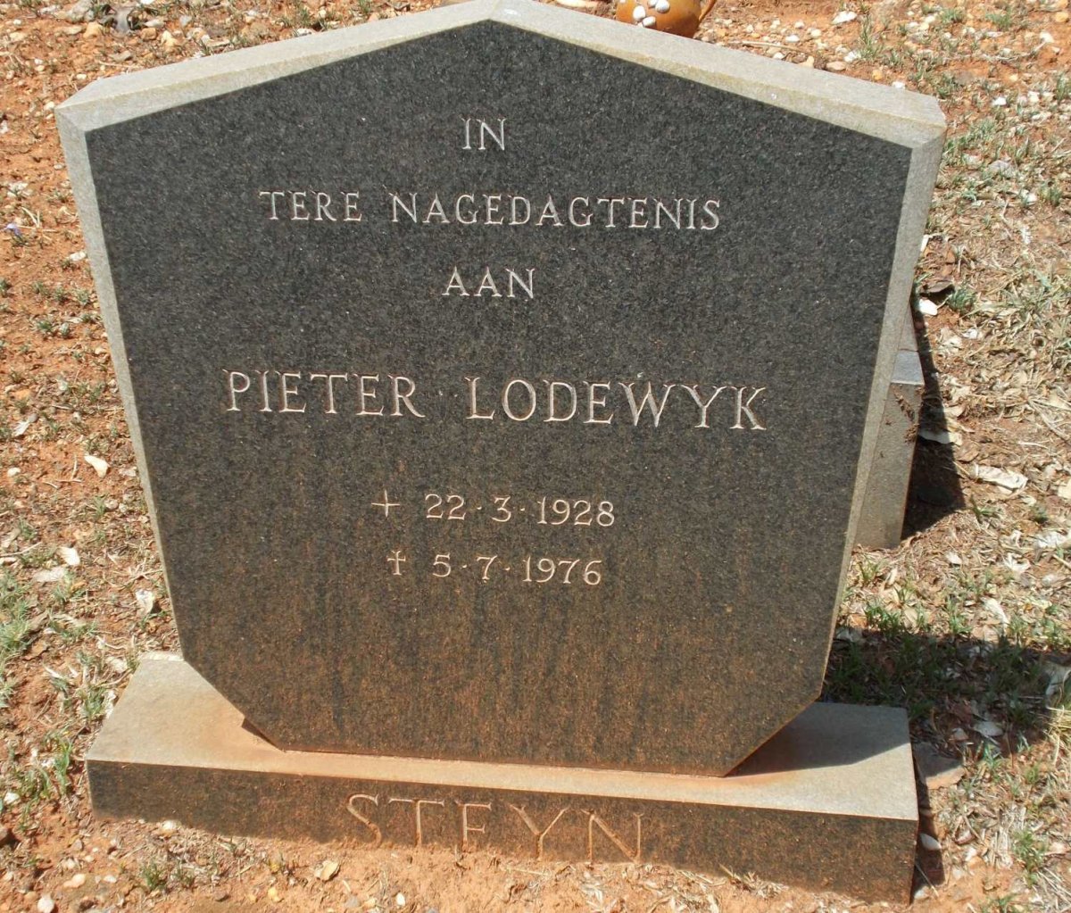 STEYN Pieter Lodewyk 1928-1976