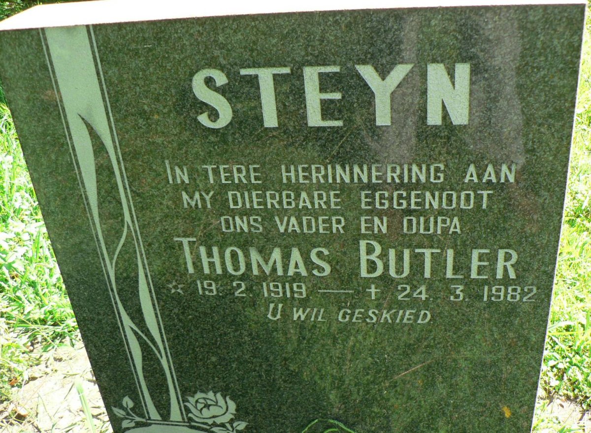 STEYN Thomas Butler 1919-1982