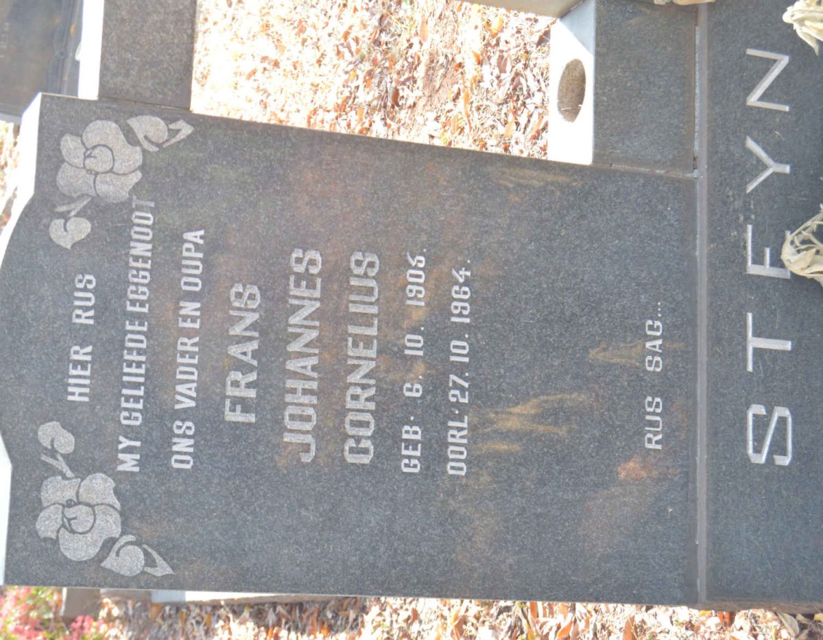STEYN Frans Johannes Cornelius 1905-1964