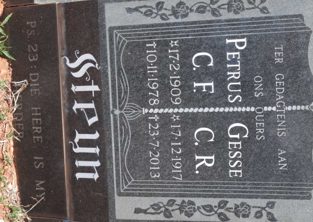 STEYN Petrus C.F. 1909-1978 &amp; Gesse C.R. 1917-2013