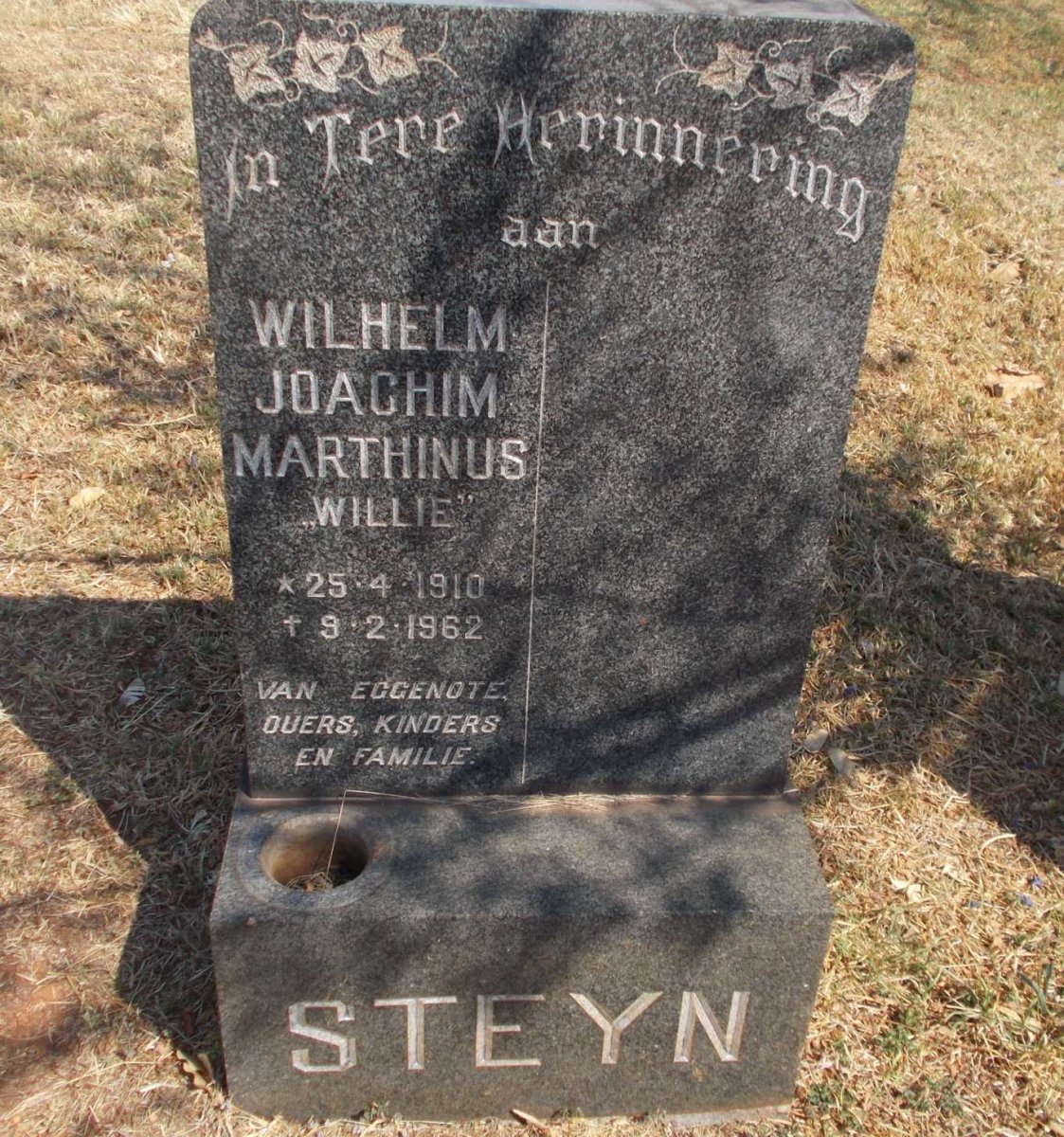 STEYN Wilhelm Joachim Marthinus 1910-1962