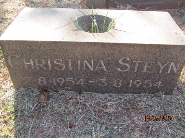 STEYN Christina 1954-1954