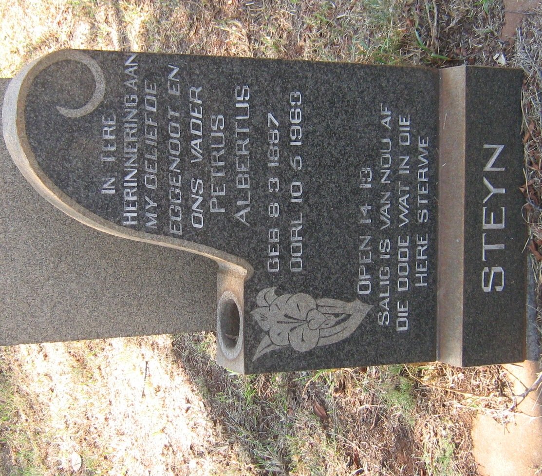 STEYN Petrus Albertus 1887-1963