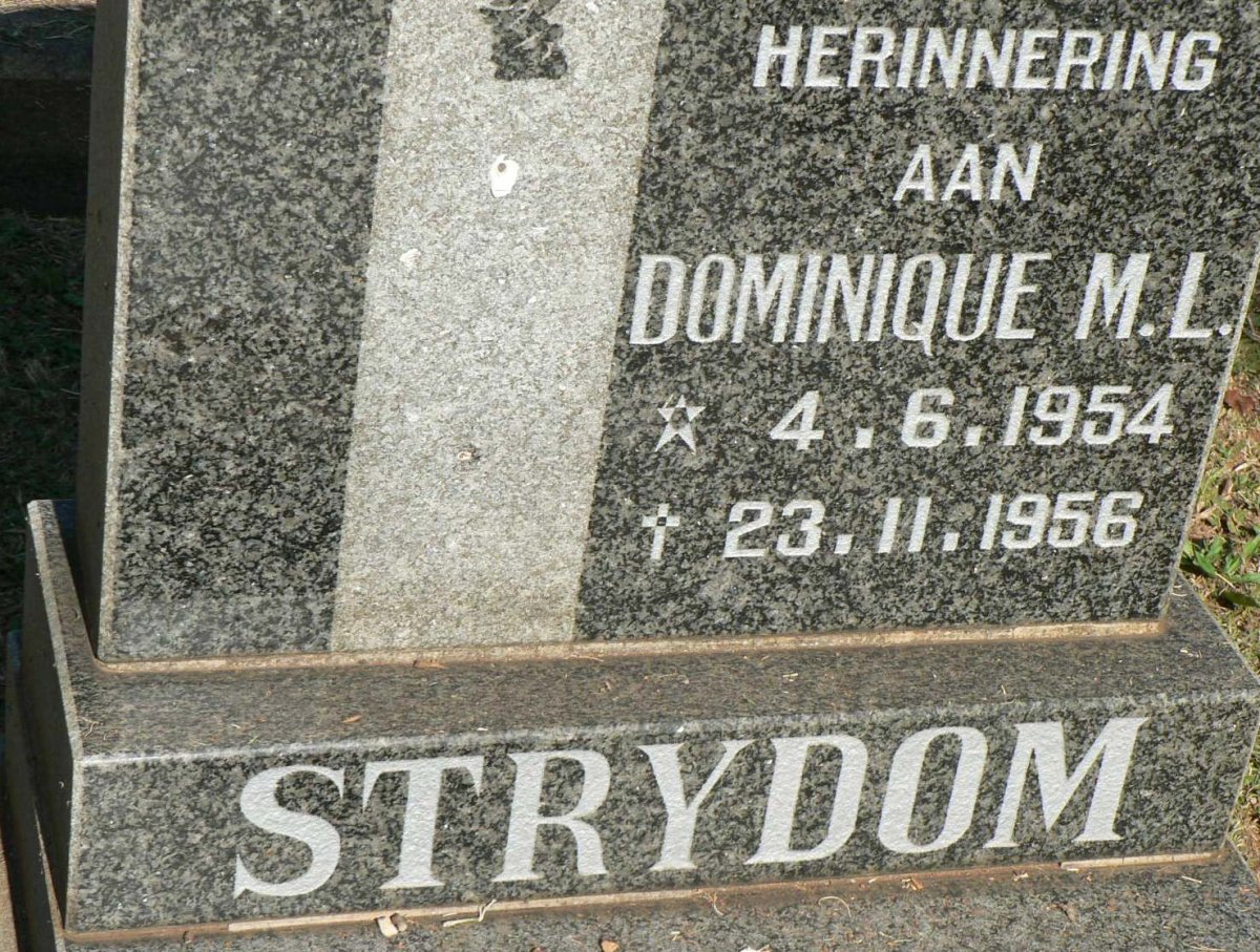 STRYDOM Dominique M.L. 1954-1956