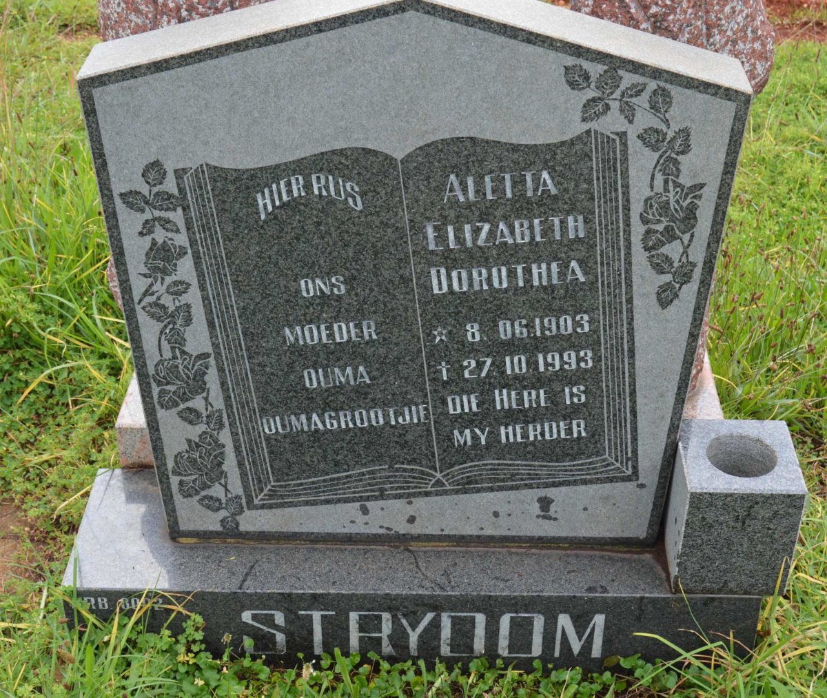 STRYDOM Aletta Elizabeth Dorothea 1903-1993