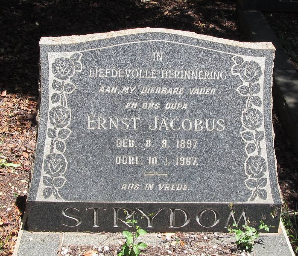 STRYDOM Ernst Jacobus 1897-1967