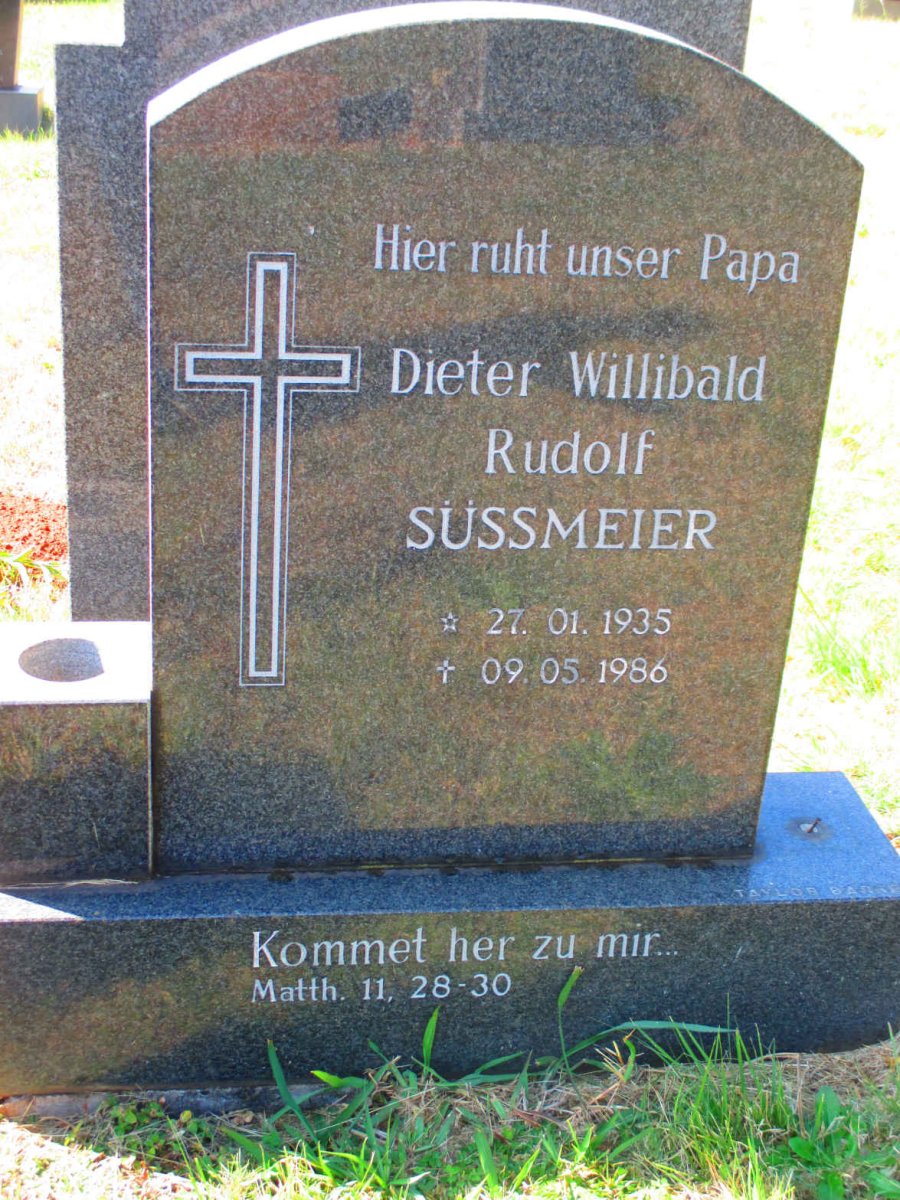 SUSSMEIER Dieter Willibald Rudolf 1935-1986