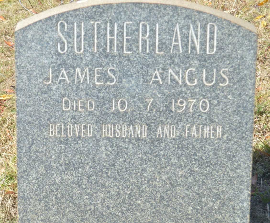 SUTHERLAND James Angus -1970