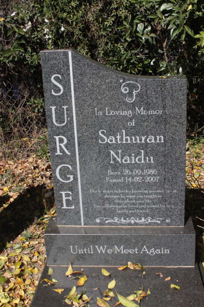 SURGE Sathuran Naidu 1986-2007