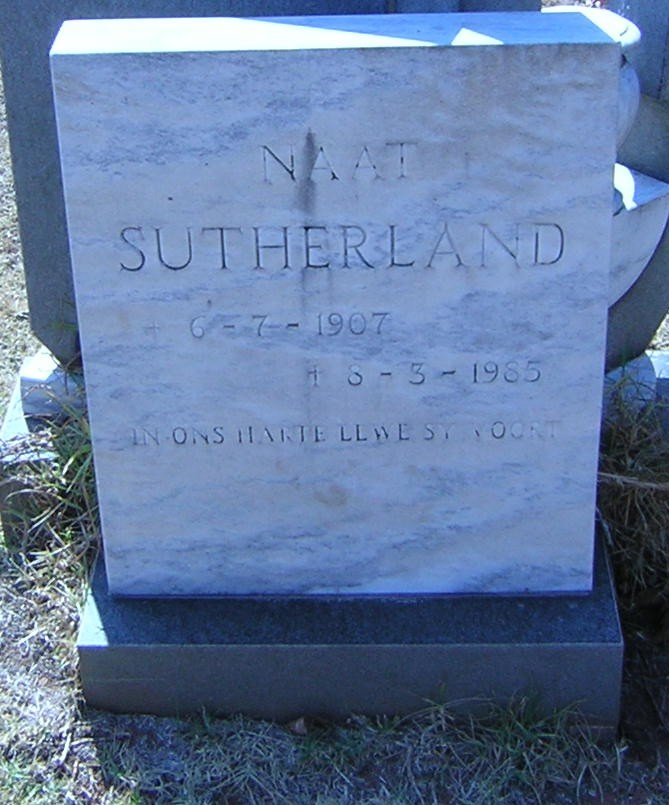 SUTHERLAND Naat 1907-1985