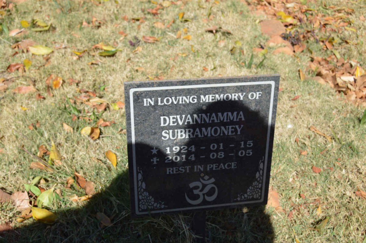 SUBRAMONEY Devannamma 1924-2014