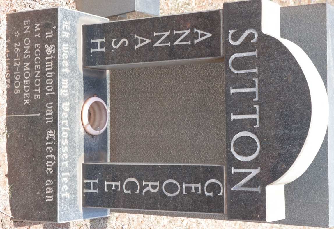 SUTTON George H. &amp; Anna S.H. 1908-1978