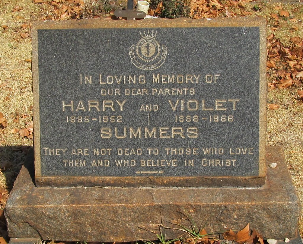 SUMMERS Harry 1885-1952 &amp; Violet 1888-1956