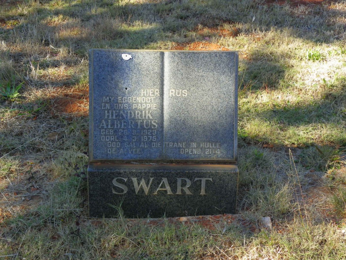 SWART Hendrik Albertus 1929-1975
