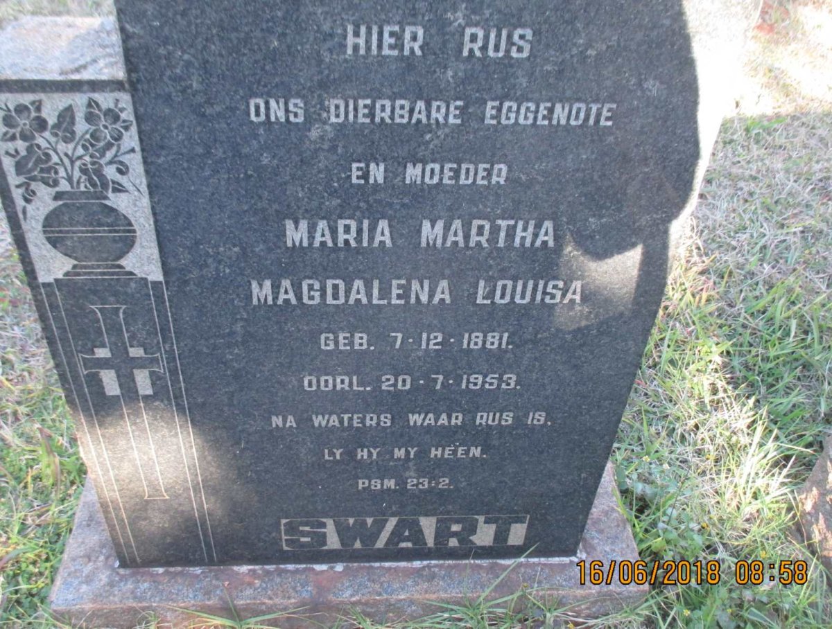 SWART Maria Martha Magdalena Louisa 1881-1953
