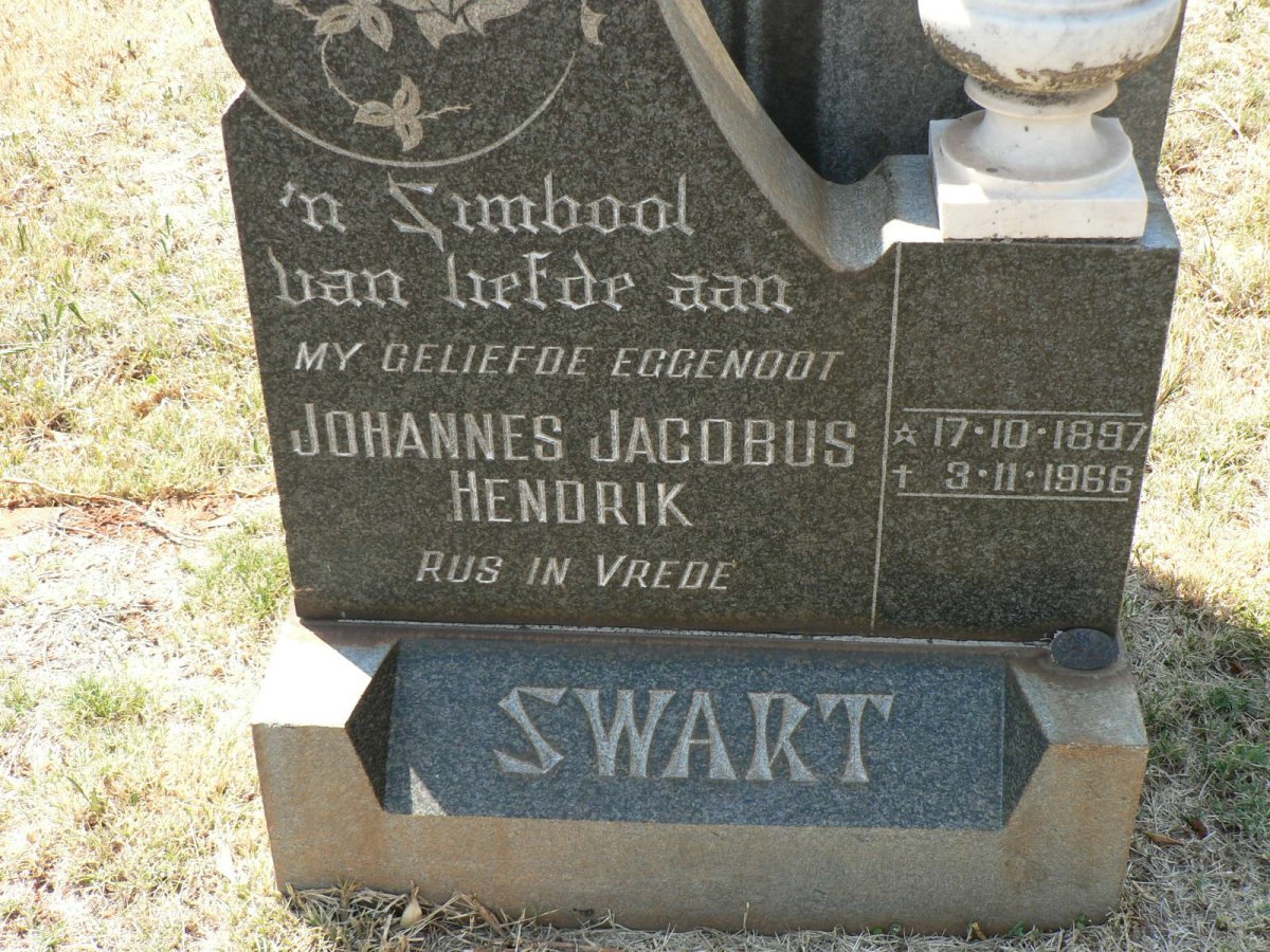 SWART Johannes Jacobus Hendrik 1897-1966
