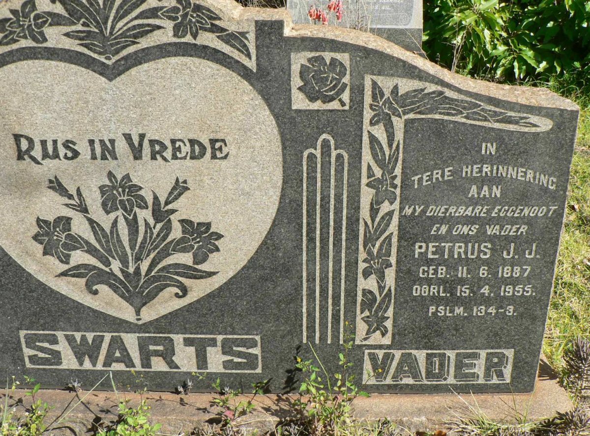 SWARTS Petrus J.J. 1887-1955 &amp; Jacoba M. 1889-1963