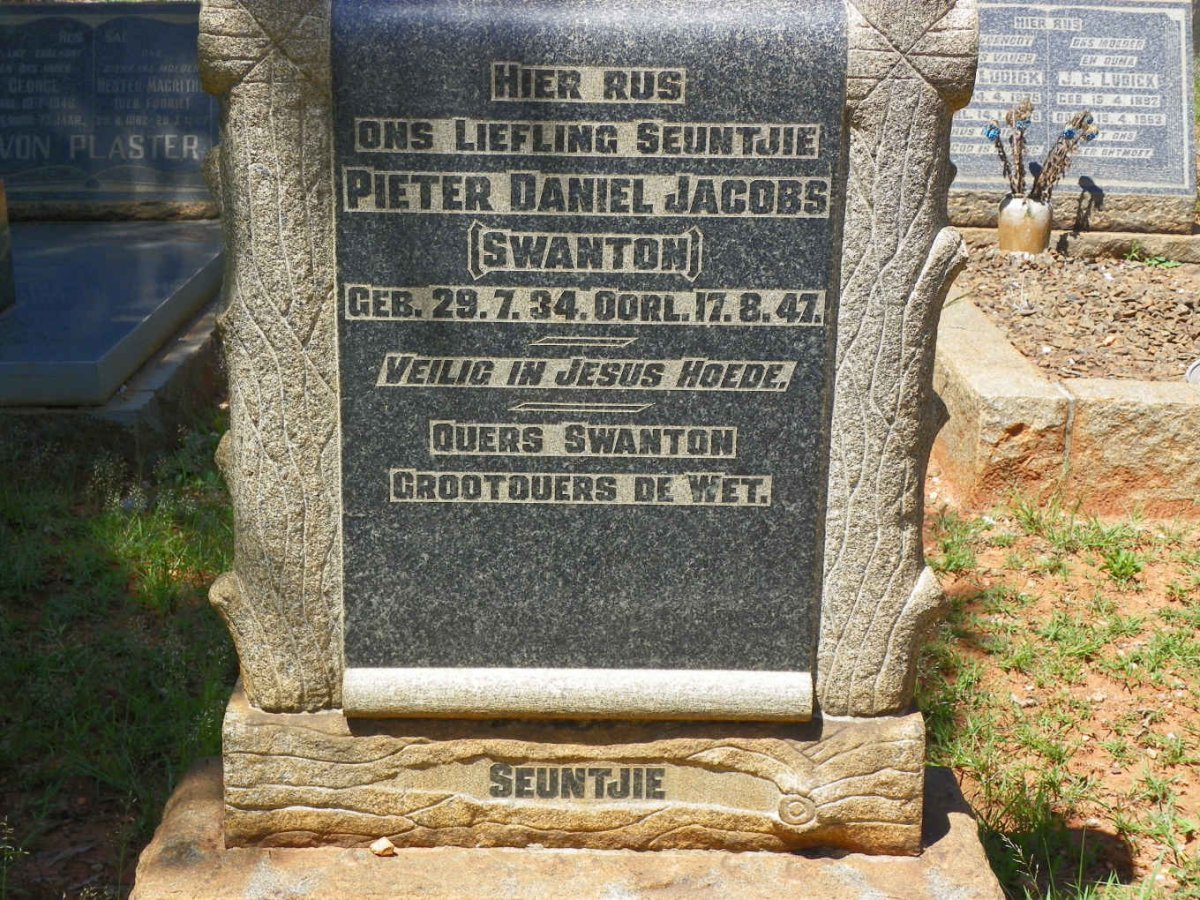 SWANTON Pieter Daniel Jacobs 1934-1947