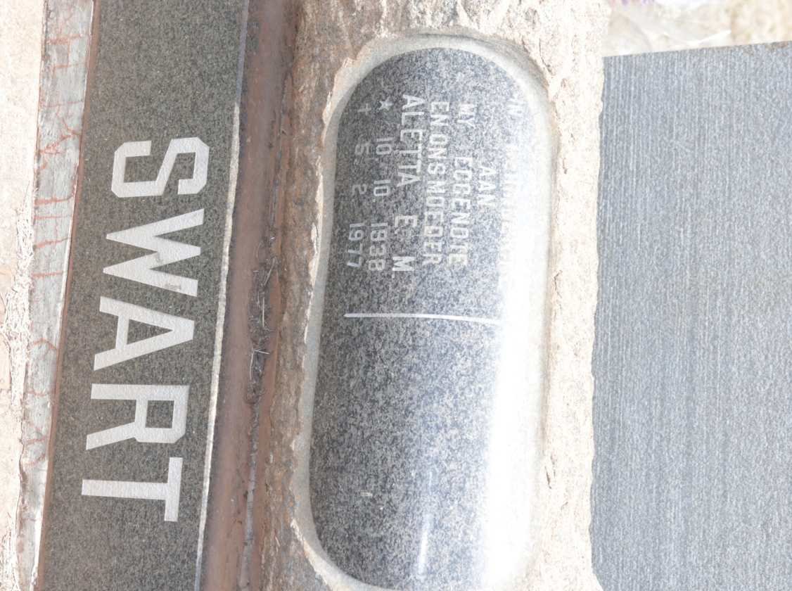 SWART Aletta E.M. 1938-1977