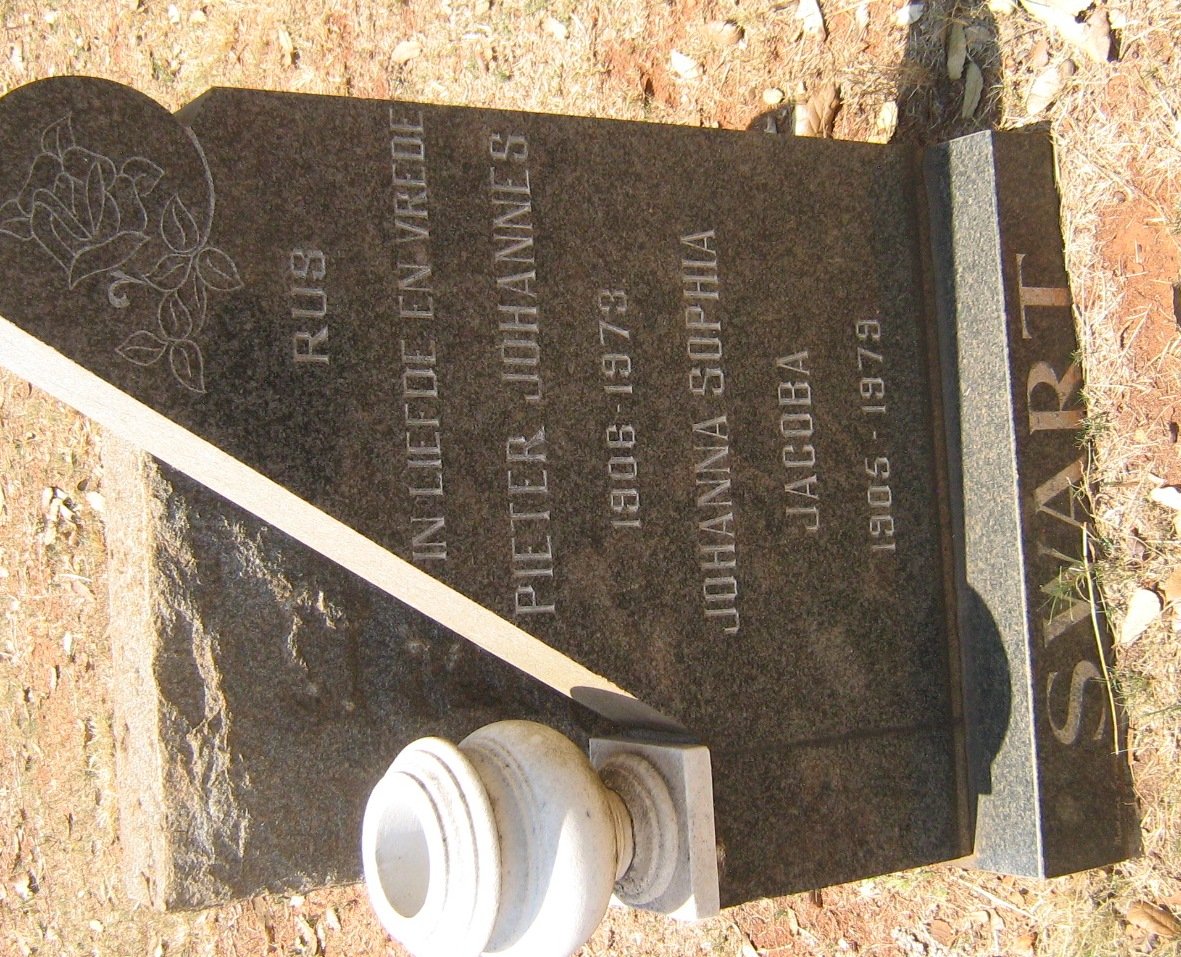 SWART Pieter Johannes 1906-1973 &amp; Johanna Sophia Jacoba 1905-1979