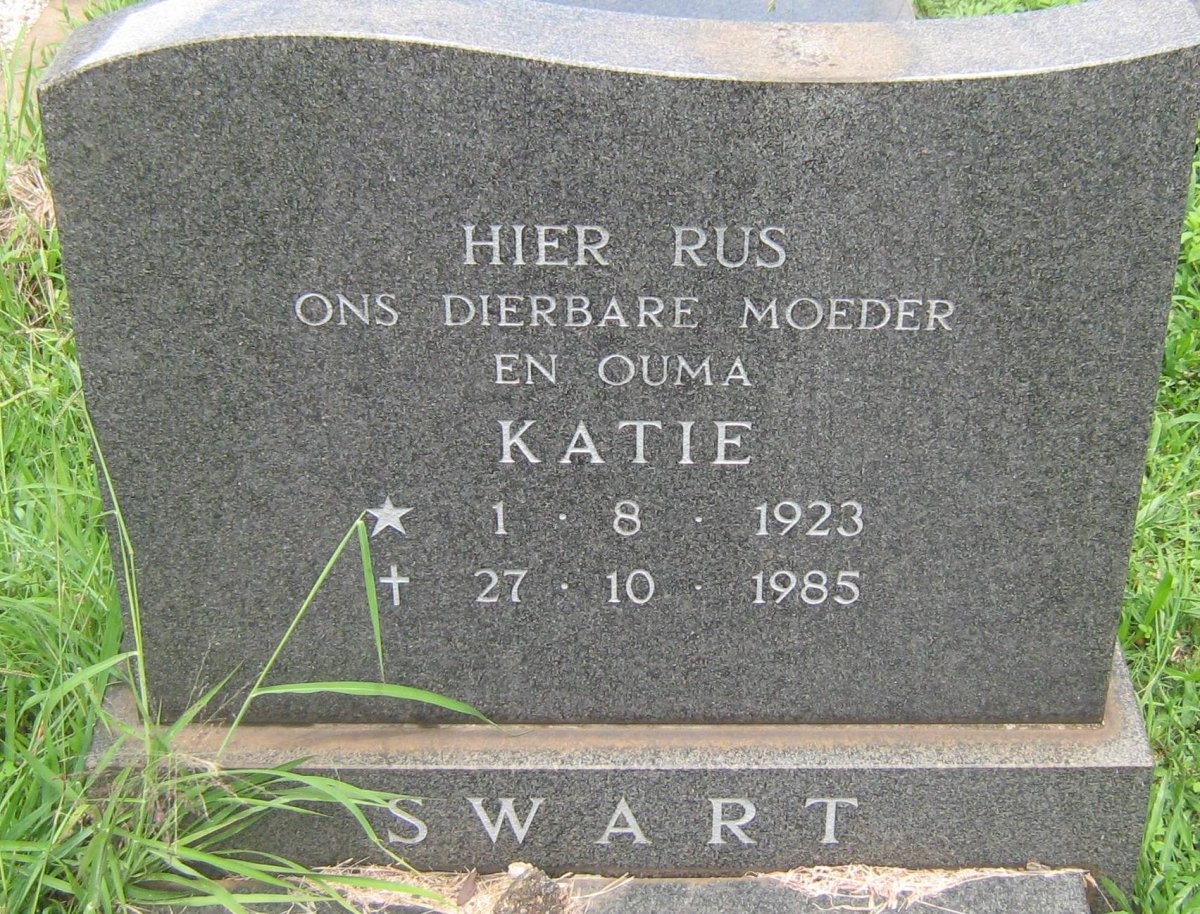 SWART Katie 1923-1985