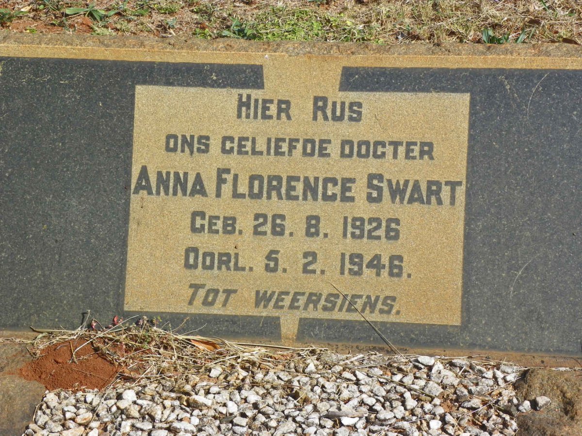 SWART Anna Florence 1926-1946
