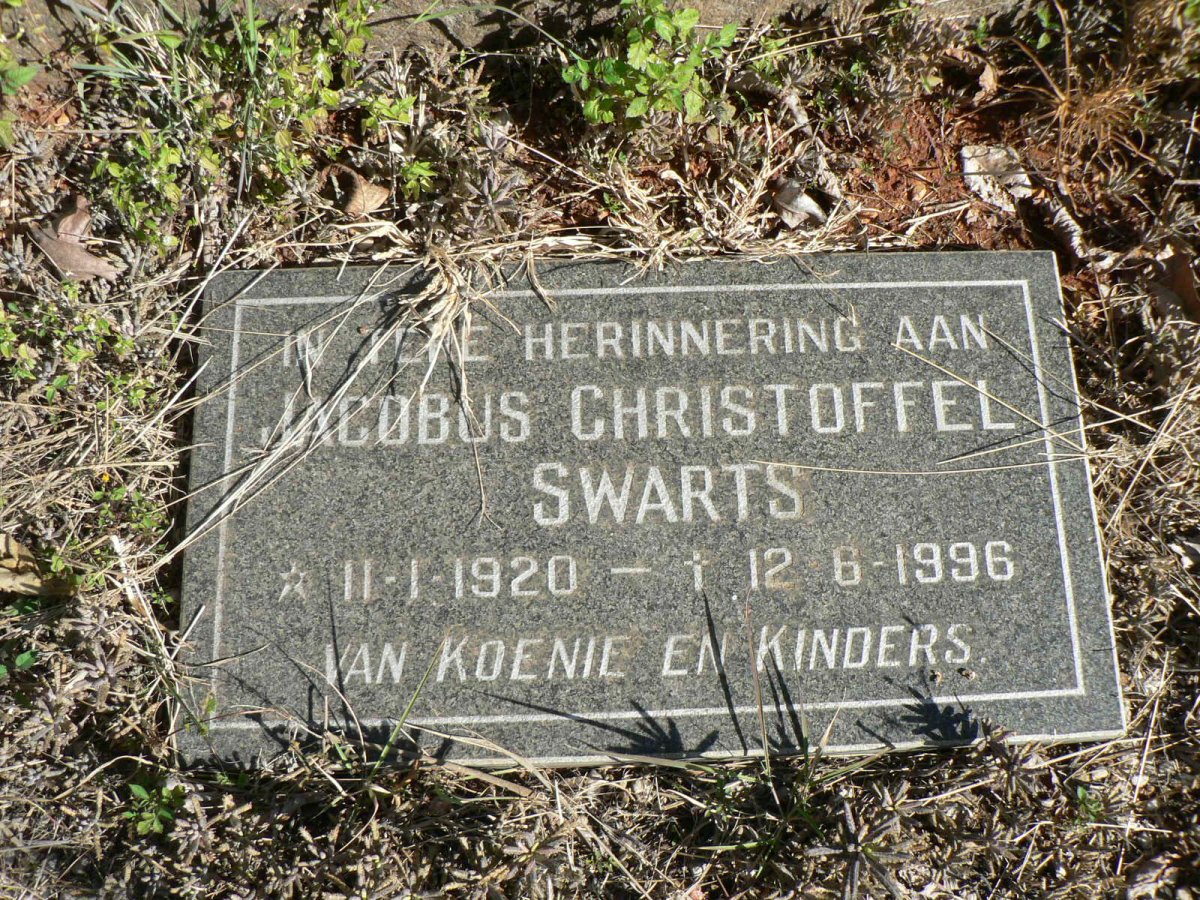 SWARTS Jacobus Christoffel 1920-1996