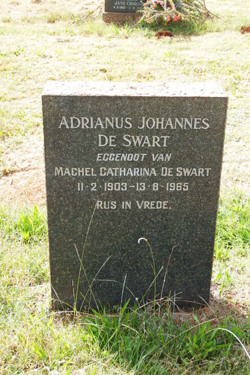 SWART Adrianus Johannes, de 1903-1965