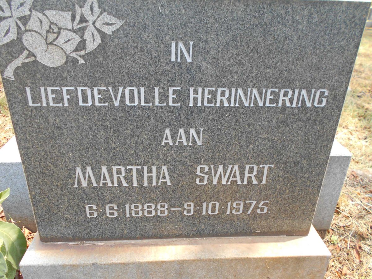 SWART Martha 1888-1975