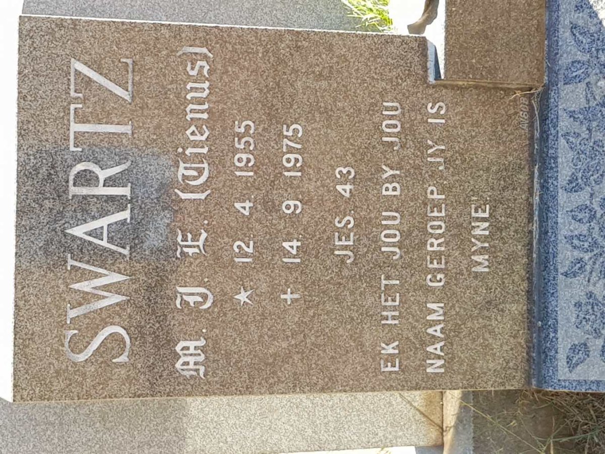 SWARTZ M.J.E. 1955-1975