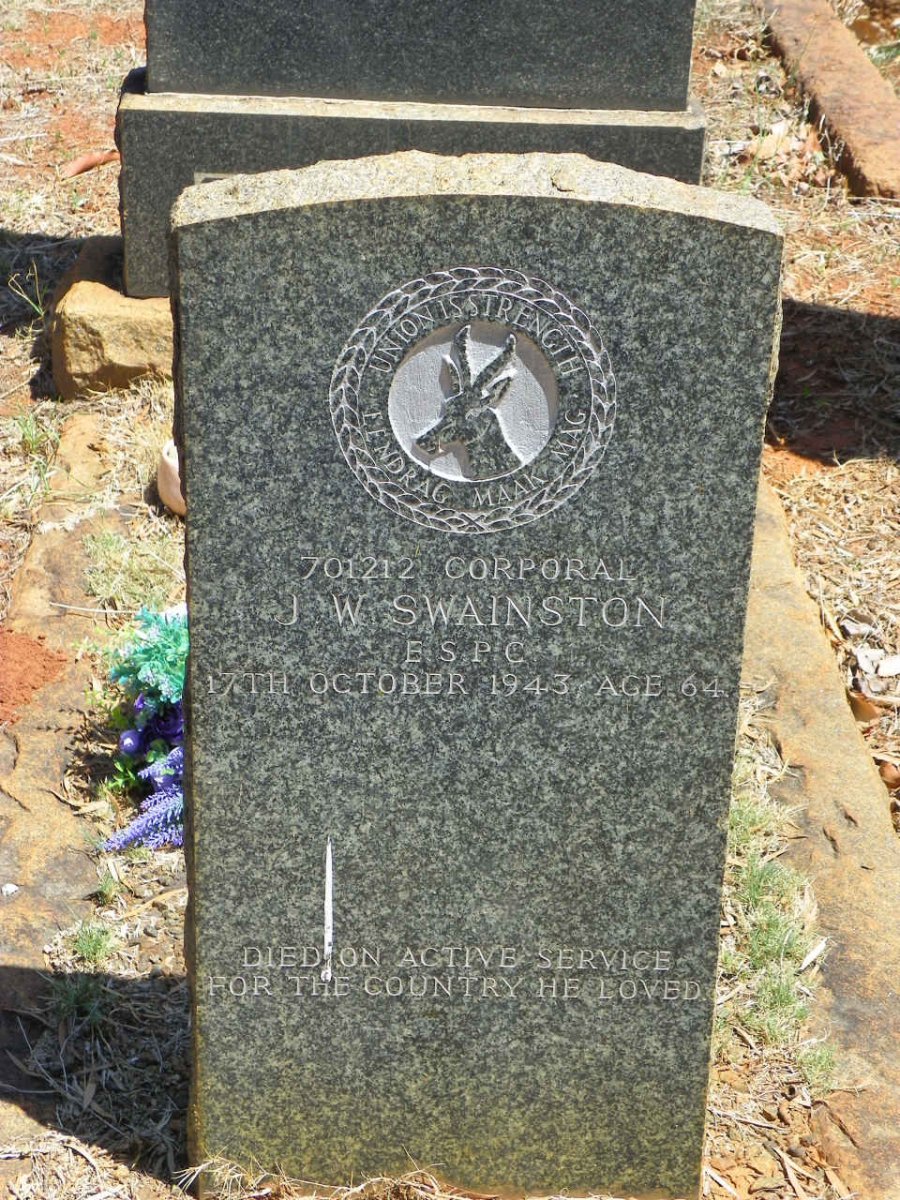 SWAINSTON J.W. -1943