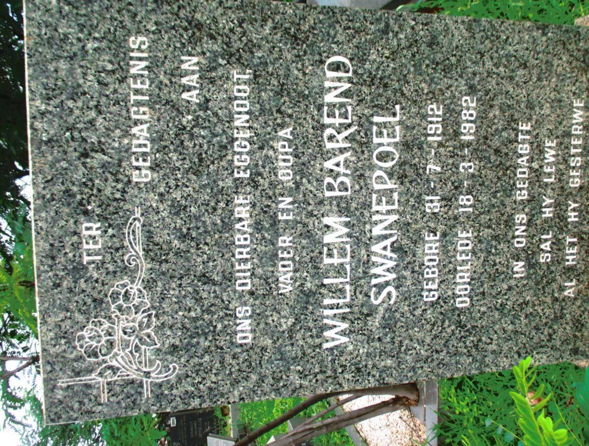 SWANEPOEL Willem Barend 1912-1982