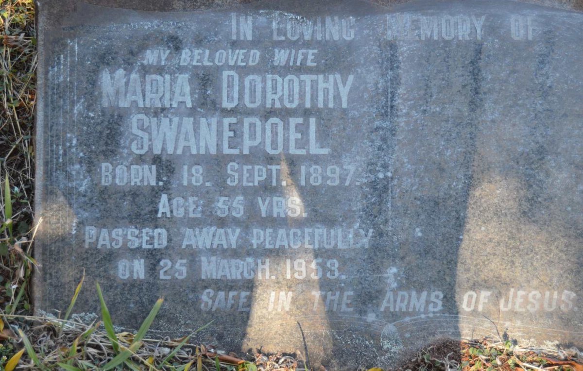 SWANEPOEL Maria Dorothy 1897-1953