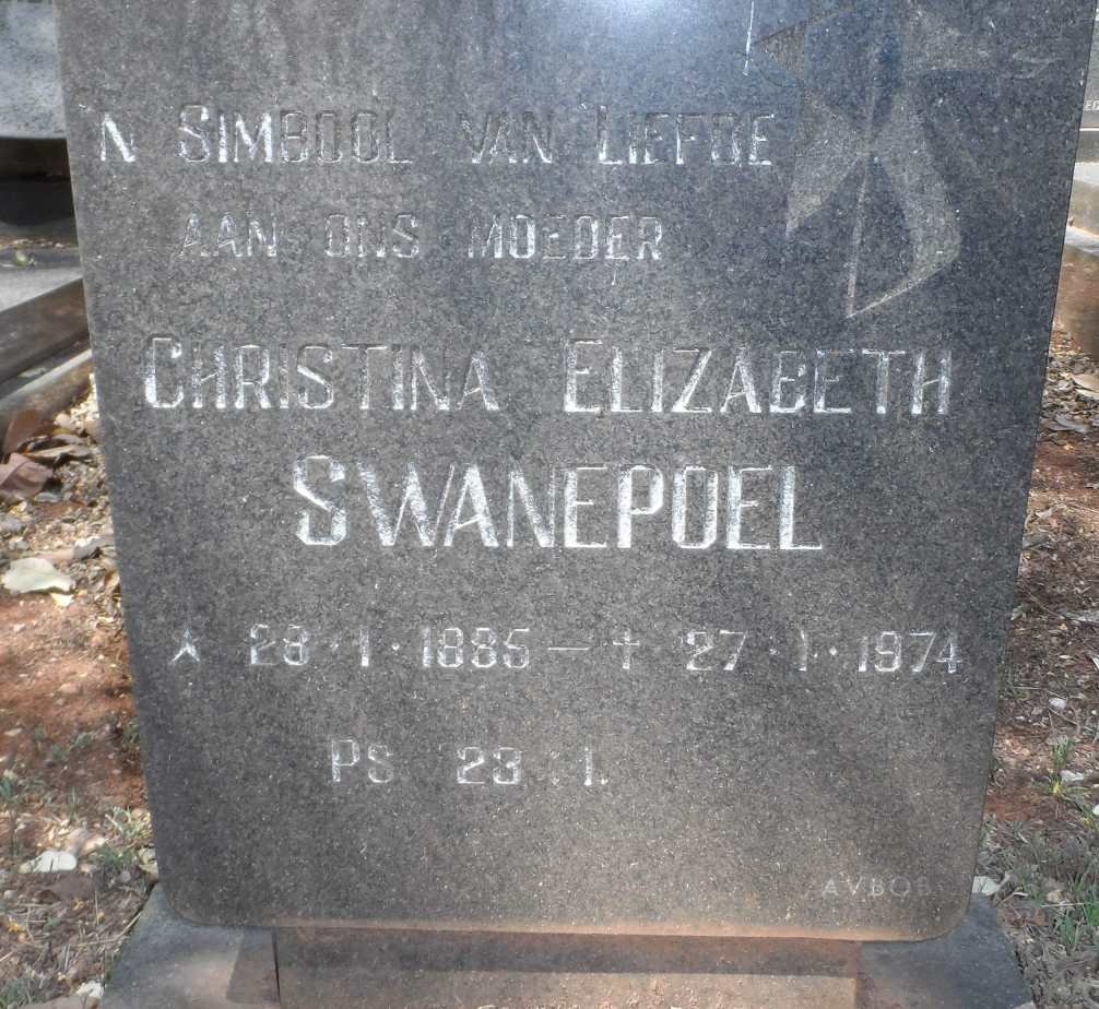 SWANEPOEL Christina Elizabeth 1885-1974