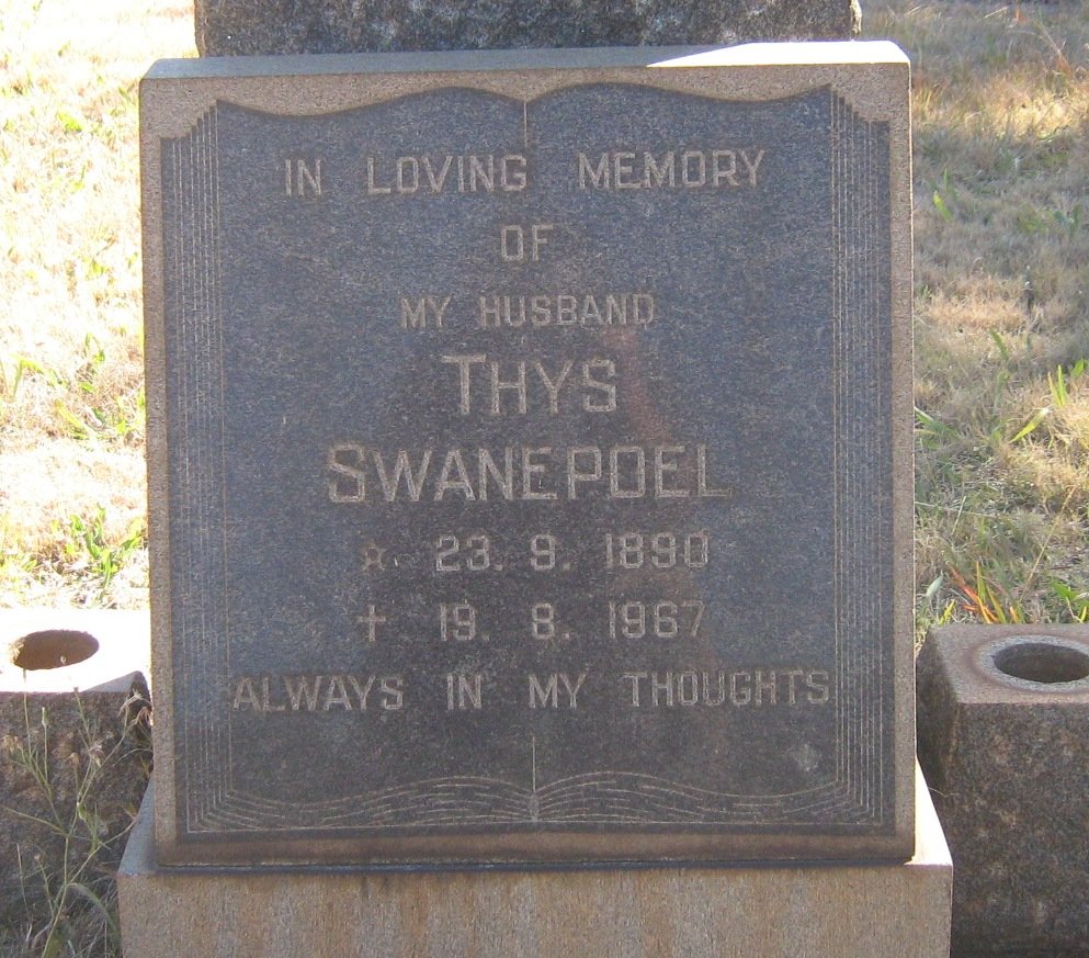 SWANEPOEL Thys 1890-1967