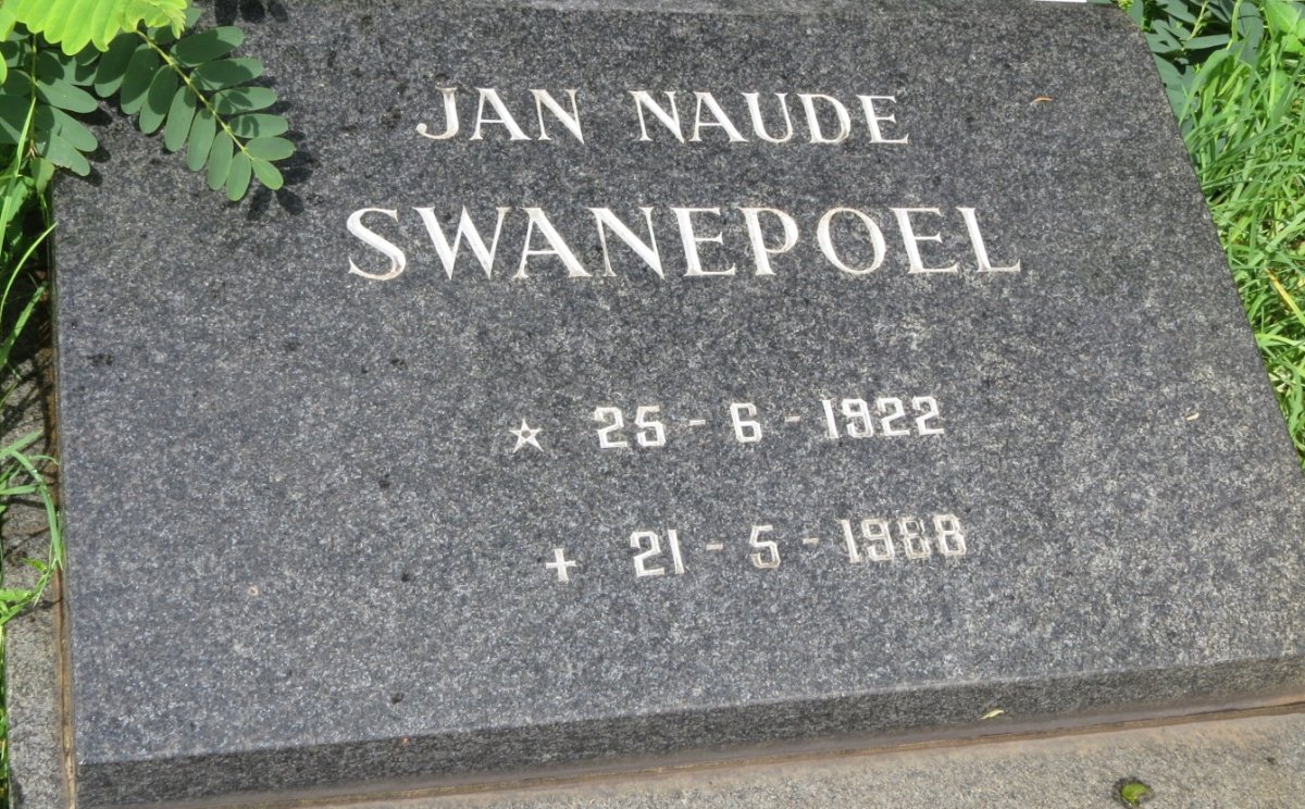 SWANEPOEL Jan Naude 1922-1988