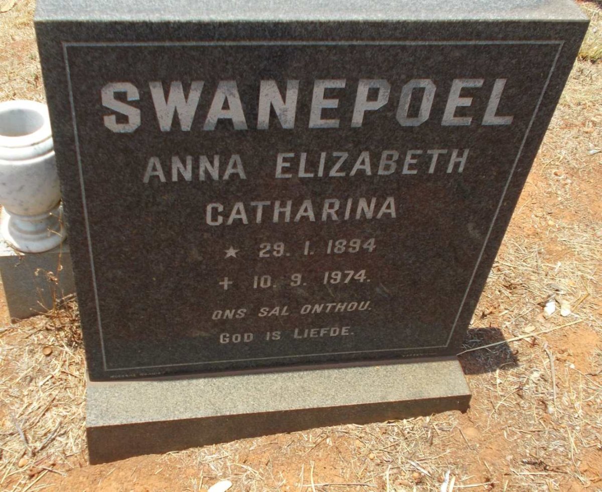 SWANEPOEL Anna Elizabeth Catharina 1894-1974