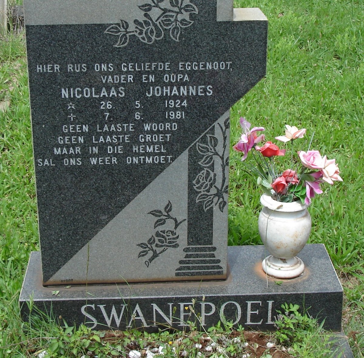 SWANEPOEL Nicolaas Johannes 1924-1981