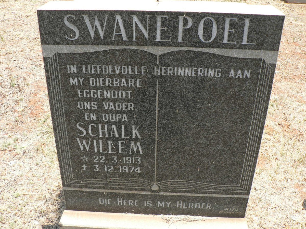 SWANEPOEL Schalk Willem 1913-1974