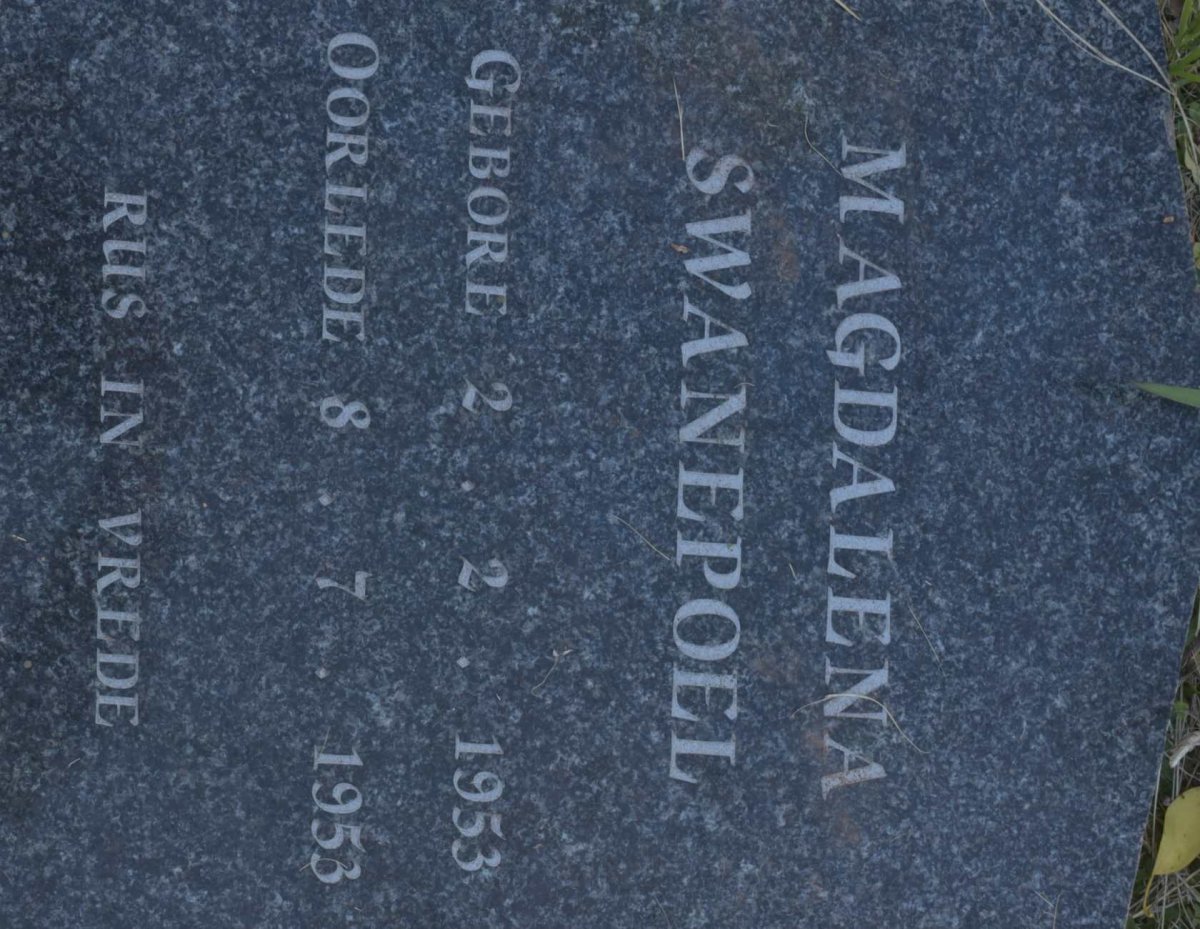 SWANEPOEL Magdalena 1953-1953
