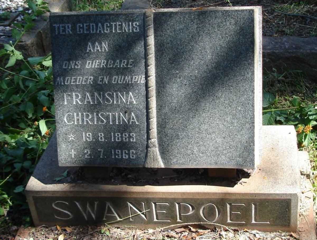 SWANEPOEL Fransina Christina 1883-1966