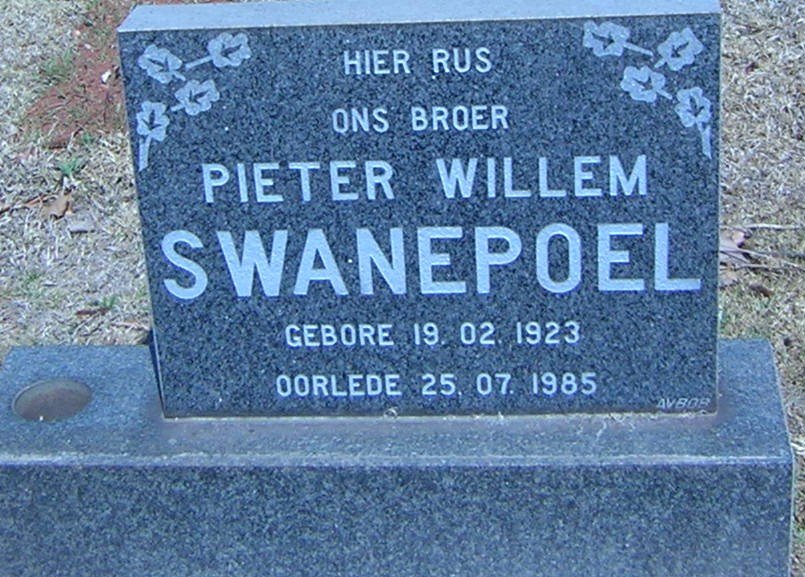 SWANEPOEL Pieter Willem 1923-1985