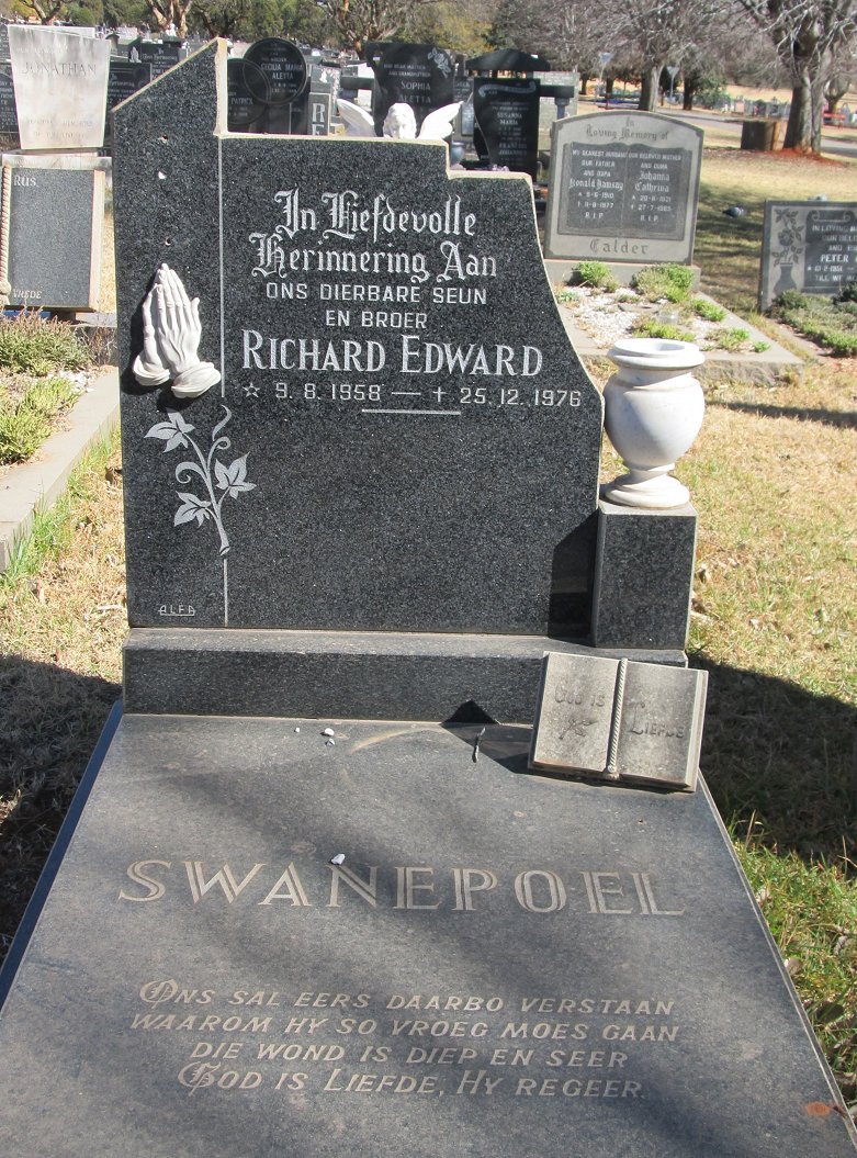 SWANEPOEL Richard Edward 1958-1976