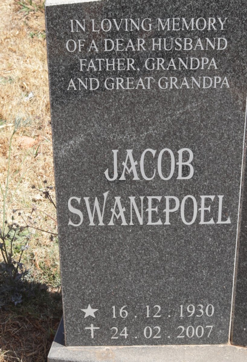 SWANEPOEL Jacob 1930-2007