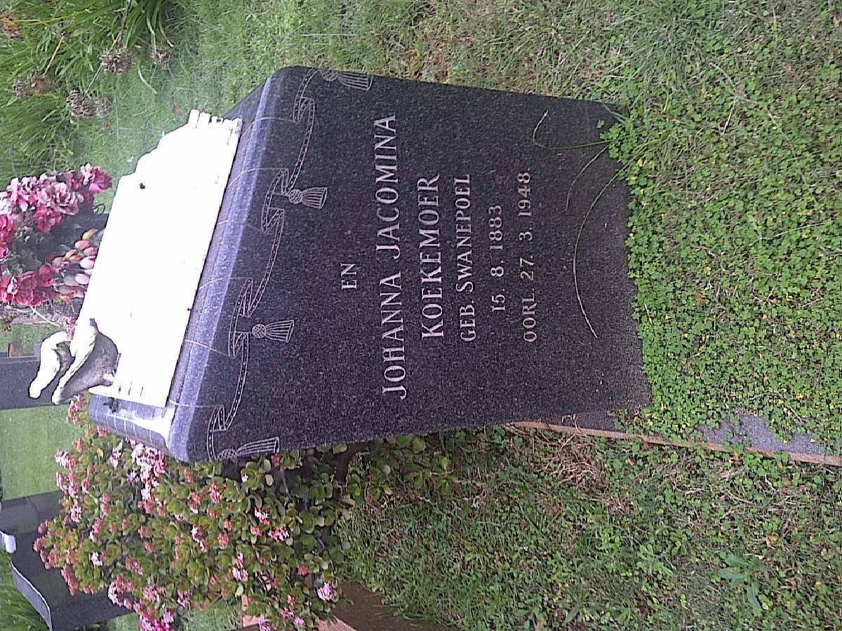 KOEKEMOER Johanna Jacomina nee SWANEPOEL 1883-1948